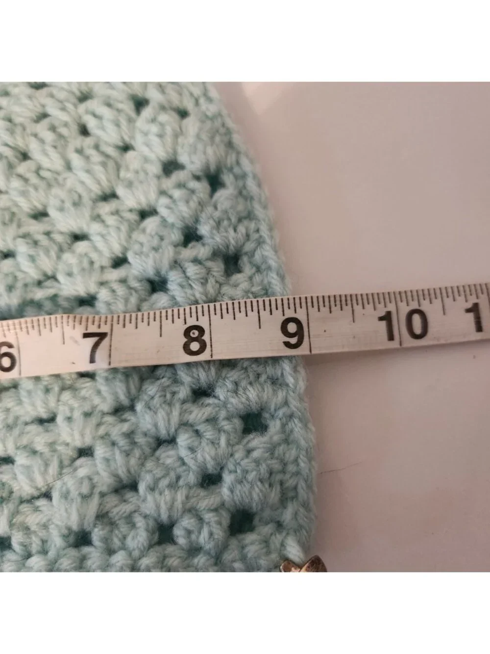 Handmade Crochet Tea Cozy seafoam Granny Stitch Vintage Style Cottagecore